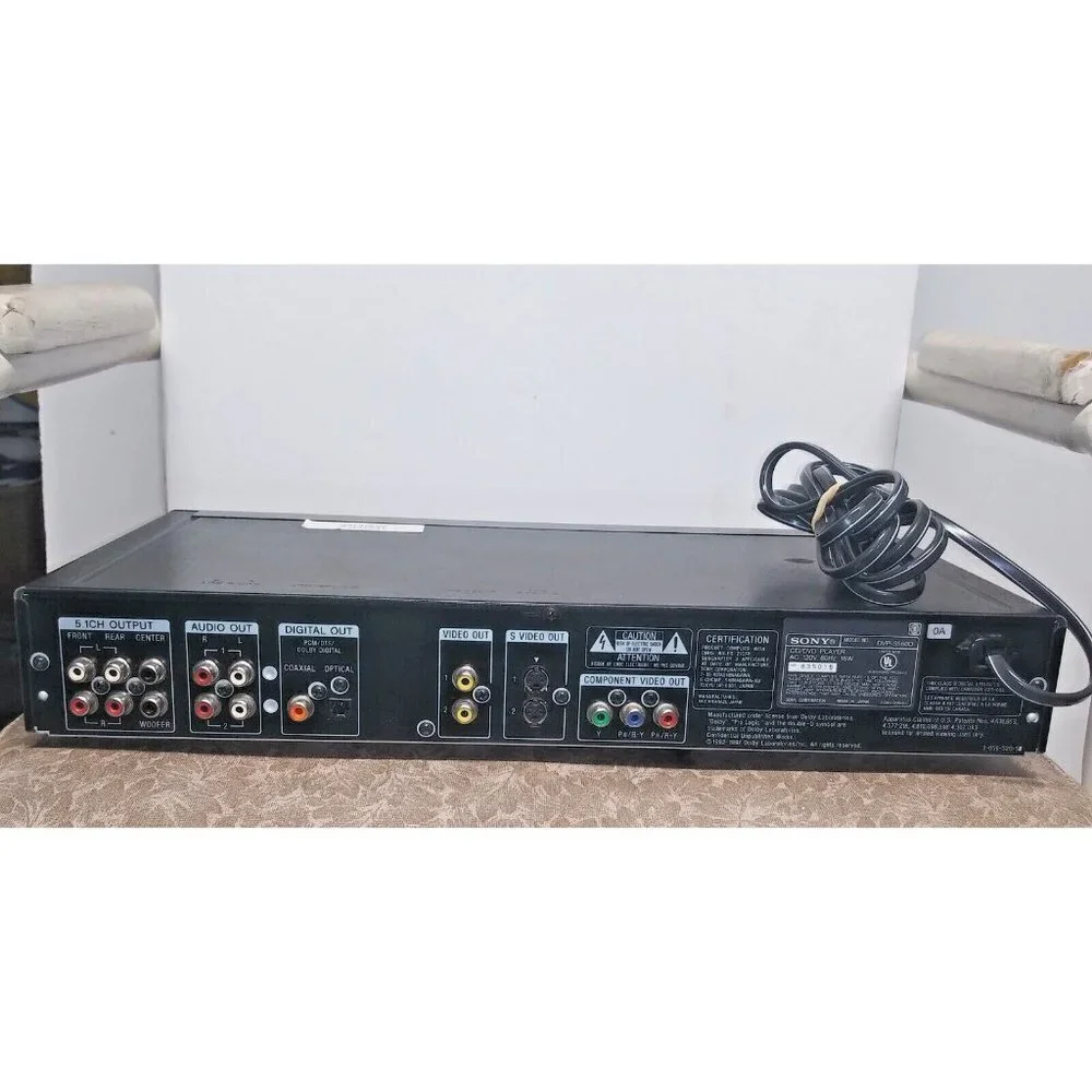 Sony CD/DVD Player DVP-S560D Dolby Digital 5.1 Output Tested WORKS No Remote